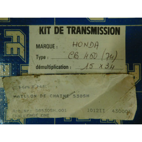 Kit chaine Honda CB 450 1974 