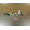Supports de cales pieds + cales pieds Honda 250 NX