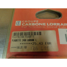 Plaquette de frein CARBONE LORRAINE 2400
