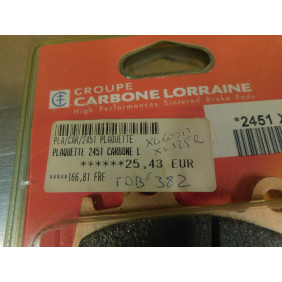 Plaquette de frein CARBONE LORRAINE 2451 Honda XL600/ XL500R/ XLR 250
