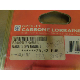 Plaquette de frein CARBONE LORRAINE 1078 KTM SX 65 2002/ SX 85 2003