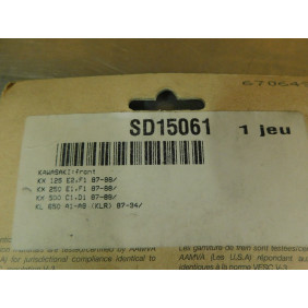 Plaquette de frein avant Kawasaki KX 125/250/500 1987-88/ KLR 650 1987-94 SD15061