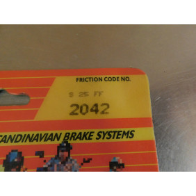Mâchoires de frein SBS Honda CR 125 1983-85/ CR 250 1984-85/ CR 500 1984-85 S25FF 2042