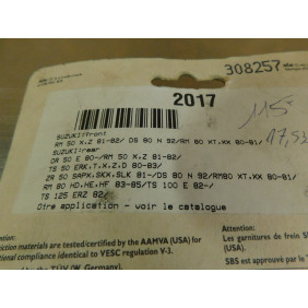 Mâchoires de frein SBS Suzuki RM 50 1981-82/ TS 50 1980-83/ ZR 50 1981/ S25FF 2017