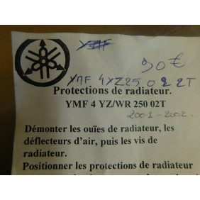 Protection de radiateur Yamaha YZ/WR 250 2001-2002