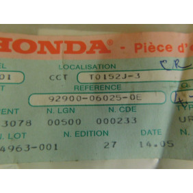 Goujon de fourche avant Honda 92900-06025-0E
