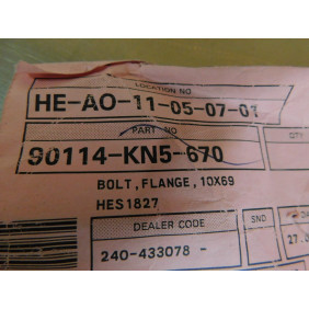 Vis de levier d'embrayage 10x69 Honda XR 80/100/200/250/350/600 90114-KN5-670