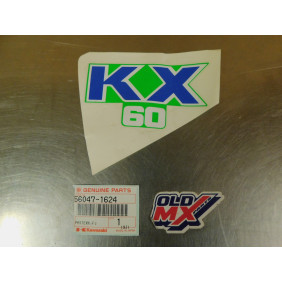 Sticker de réservoir Kawasaki KX 60 1988 56047-1624