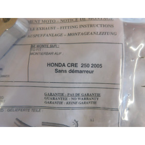Ligne complète neuve DEVIL HONDA 250 HM/CRE/CRF 2004-2005
