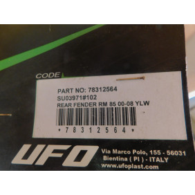 Garde boue arrière neuf UFO Suzuki 85 RM 2000-2008