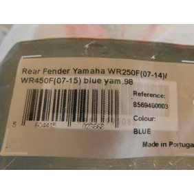 Garde boue arrière neuf Polisport Yamaha WR250F 2007-14 / WR450F 2007-15
