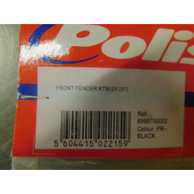 Garde boue avant neuf Polisport KTM SX/EXC 125/250/300.. 2007-2012