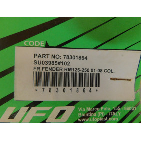 Garde boue avant neuf UFO Suzuki 125/250 RM 2001-08