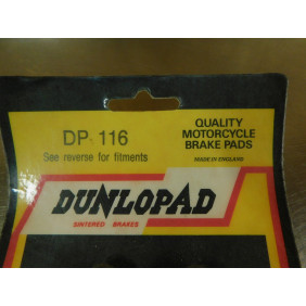Plaquettes de frein DUNLOPAP DP 116